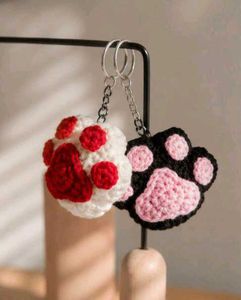 Cute crochet 🐾 keychain