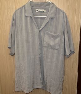 Korean Grey Striped Shirt