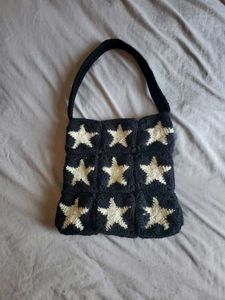 Star Crochet Tote Bag