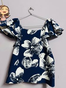 Floral Ruffle Top