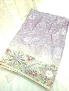 Elegant Lavender Saree with Blouse