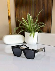 Philip Plein Stylish Black Sunglasses with Yellow