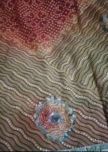 Beautiful Bandhani Saree with Embellishments