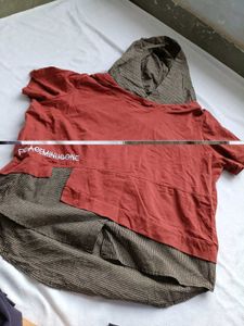 Peace Minus One Layered Hoodie