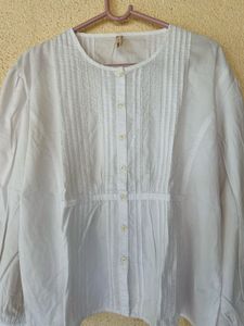 Classic White Pintuck Blouse
