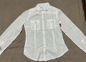 H&M Classic White Long Sleeve Shirt
