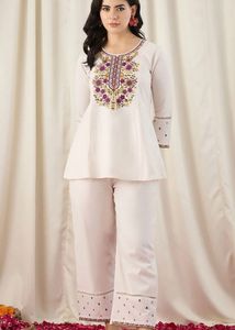Elegant Embroidered Kurta & Palazzo Set