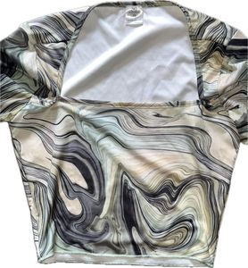 Marble Printed Square Neck Top