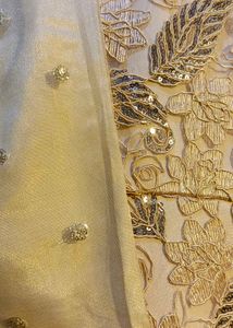 Elegant Gold Lace Gown