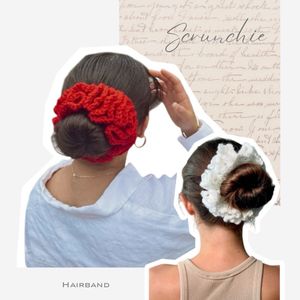 Handmade Crochet Scrunchies  ( one piece )