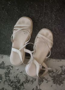 Stylish White Strappy Sandals