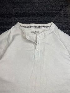 Classic White Long Sleeve Henley Top