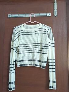 Striped Knit Crop Top