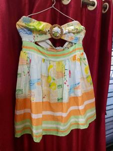 Price🔽Vintage Tie Up Strapless Frock 🎀