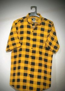 Yellow &amp; Black Checked Shirt🌟