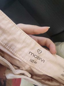 pink Cream Ripped Jeans