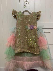 Sparkly Sequin Dress with Floral Detail