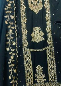 Elegant Black Embroidered Kurta Set