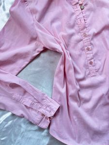 Chic Pink Long Sleeve Shirt