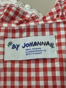 BY JOHANNA Red Gingham Smocked Blouse