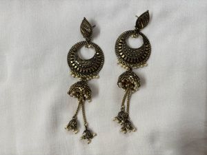 Antique Oxidized Jhumka Earrings