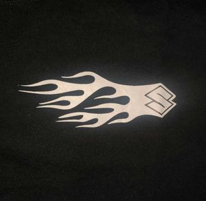 Black Long Sleeve Flame Suzuki Graphic T-Shirt