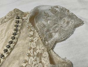 Elegant Lace Top with Embellished Collar