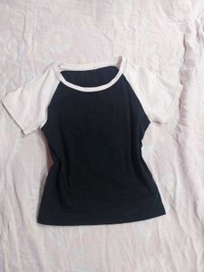 Classic Black &amp; White Raglan Tee