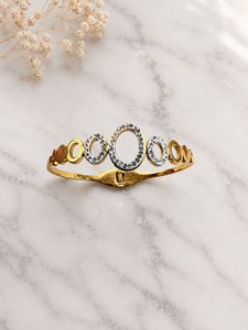 Gold Butterfly Bangle Bracelet