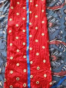 Urgent Sell  RED MIRROR EMBELLISHED KURTA
