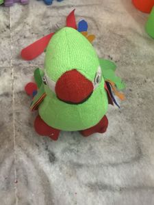 Cute Green Parrot Plush Toy