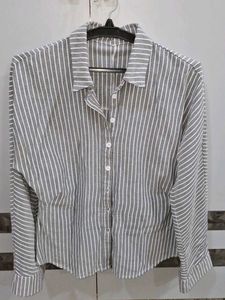 Striped Button-Up Shirt