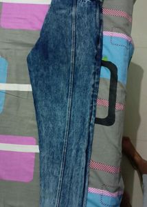 Blue Denim Jeans SIDE BUTTON