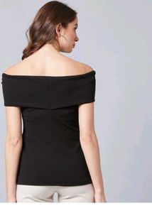 Price Down - Off Shoulder Black Top. XXL