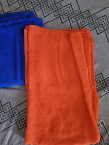 Vibrant Dupatta Set - Blue &amp; Orange