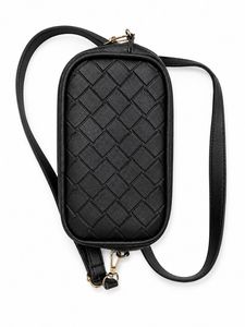 Chic Woven Crossbody Phone Bag
