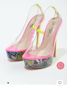 Clear Platform Stiletto Heels