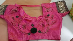Onion Colour Saree With Blouse And Petticoat