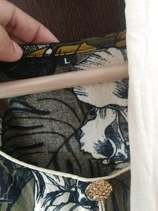 Olive Green Leaf Print Full Set