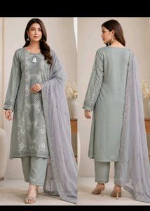 Elegant Embellished Kurta Set with Dupatta