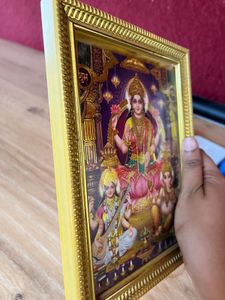 Framed Lakshmi Ganesha Saraswati Picture