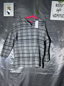 ZARA grey check Tunic top