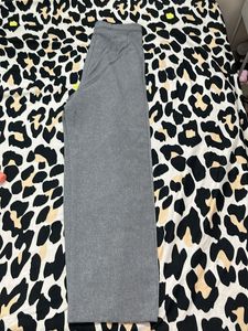 Classic Grey Wide-Leg Trousers
