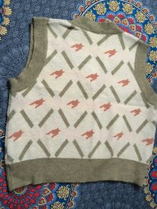 Argyle Pattern Knit Vest