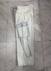 NUON WESTSIDE MEN ICE WASHED CARGO JEANS 32