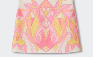 Retro Print Mini Skirt