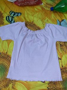 Cute Off-Shoulder "Angel Energy" Top