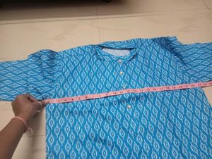 Men's printed cotton blend material Kurtas