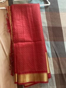 Red &amp; Gold Saree