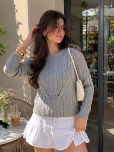 Women Grey Knit Sweater
